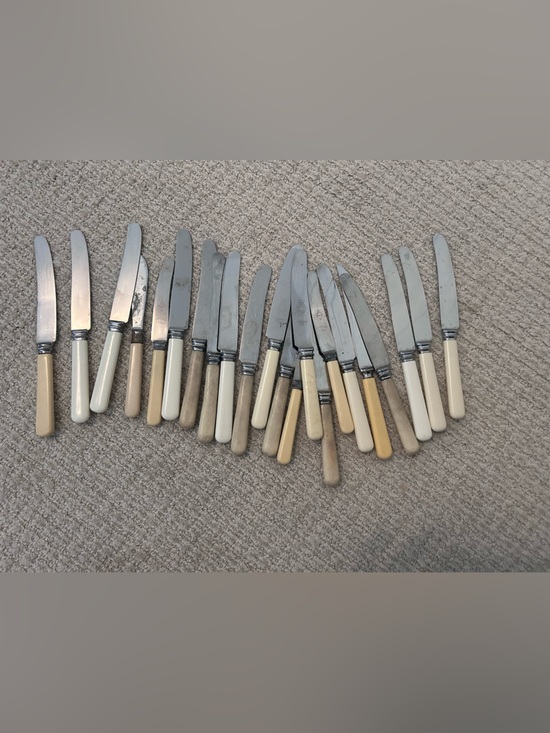 Sheffield Other - Vintage Lot of 22 Bakelite/Wood Handled Knives most Marked Sheffield England